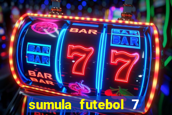 sumula futebol 7 society excel